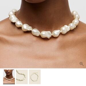 J Crew Glass Baroque Pearl necklace
